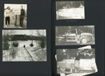 Enter Michigan state line sign - John, Rosemary. Pokagon toboggan. John, Rosemary by cars. Pat Black.