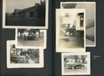 John with car at unknown house. '48? Plymouth parked by 8815 house.