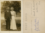 loose items - postcard - Ida Long Eller (half sister of Clara Underwood) and John Eller sent to Sarah Underwood in Noblesville.