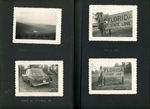 Wreck at Waycross, Georgia. Feb 7, 1951 - John and Rosemary at Florida State Line highway sign.