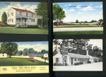 postcard Baker Motel, Shively, Kentucky. postcard Baker Hill Motor Court - Bowling Green, Kentucky. postcard Dean's Motel - Gadsen, Alabama. postcard Bishop's Motor Court.