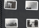 (Glen and boy. Blimp. Helicopter landing. Russ, ???, Joyce Roberts)