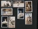 (lake - Girstle and John and unknown group. 6122 John behind house with chicken. John and woman in driveway at 6131 Carrollton. John 3 at pole with Helen in car.)
