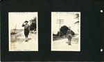 Girstle in WWI uniform standing in road. Russell Roberts in WWI uniform standing in road