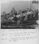 Broad Ripple Church White Cross Guild - first row - Thelma Hastings, Nora Hague, Mrs Henley, _____, Okal White?, June? McKenzie. Back row - Rosy Smith Hudson, Alice Galt, Fannie Watts, Louie Wright Eller, Ruth Dodd, Lydia Walker, Helen Hoffman.