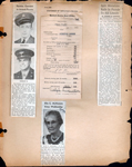 newspaper clipping - Ed and Shirley Atkins 6021 Carrollton. Girstle post office employment record 1943. newspaper clipping - Charles Dawson Abe Lincoln impersonation in parade.  newspaper clipping - Ella McKenzie obit.