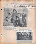 newspaper clipping - Indpls physician wives. 1942 newspaper clipping - Berlin Caldwell and seeing eye dog at BE Post.