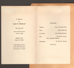 John B Hessong memorial program.