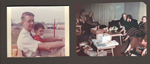 loose photos - John and Alan. 6122 Carrollton living room - Edna Dodd, Nora Hague(?), Nora Dawson(?), ___, Edna Roberts.