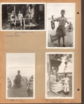 Crooked Lake 1937 - John and Glen on swinging bench. With fish and dog. With Nora Dawson.