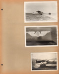 Plane and men at Indianapolis Airport 1940 (duplicate from page 46?). logo - US Civil Aeronautics Authority. Glen and John with single-engine plane