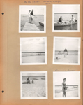 Big Star Lake - Baldwin, Michigan 1954 - Girstle on pier. with Susan on beach. Rosemary and Susan. Girstle with fishing poles. John in boat?