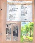Abraham Lincoln School Bulletin MSB of Perry Township - April 23, 1971 - Mary poem. newspaper clipping - Glen 300-500 Club Ford. Grandmother card.