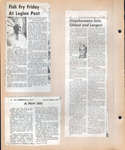 newspaper clipping - June 24 1972 - Broad Ripple Legion Fish Fry - Grover Parr. newspaper clipping - Noah's Ark at Fletcher Place. newspaper clipping - Shipshewana Sale oldest and largest.
