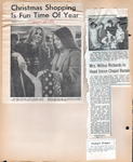 newspaper clipping - Christmas shopping - Ronna. Union Chapel Bazaar. 