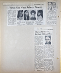 newspaper clipping - Becky Dawson - Fuss wedding. newspaper clipping - Fergusons 50th. newspaper clipping - Charles M Dawson obit.