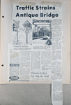 newspaper clipping - Traffic strains Westfield bridge