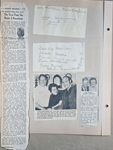 newspaper clipping - next time parachute. newspaper clipping - Hinshaws home from Germany. newspaper clipping - Brunsons 60th. notes - 1974 Halloween guests. Bastian note.