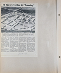 newspaper clipping - 10 towers rise at Crossing