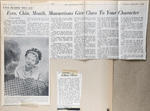 newspaper clipping - Dorothy Bosson - clues to your charaacter. newspaper clipping - William Clinton obit