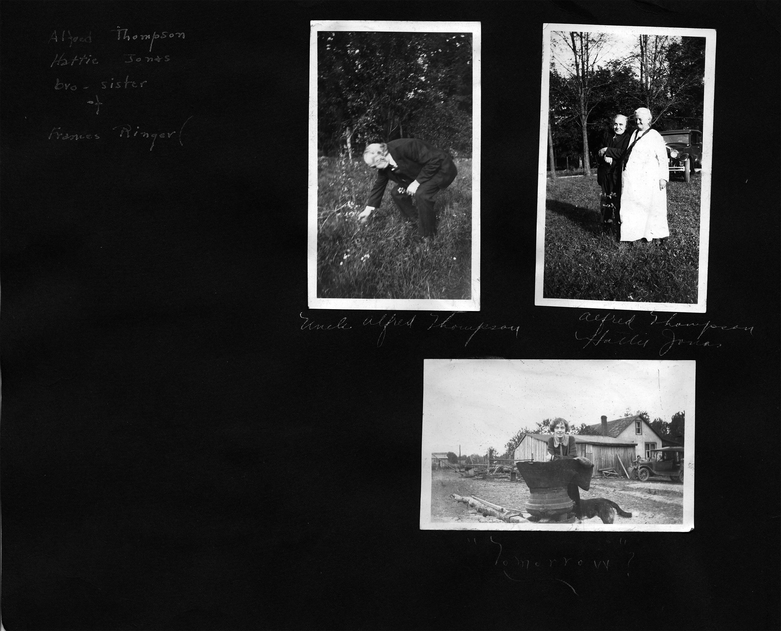 Alfred Thompson, Hattie Jones - bro-sister of Frances Ringer / Uncle Alfred Thompson / Alfred Thompson, Hattie Jones / 