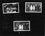 Aug 1929 / Front row: Jimmy Ringer, Bobby Ringer, Rosemary Smith, Mary Jo Bodenheimer, Howard Ringer Jr., Edward Smith. Middle Row: Luther Ringer, Nora Dawson, Prue Ringer, Maude Ringer, Ida Ringer, Edith Bodenheimer, Geo Ringer, Wm Ringer, Hamlin Thompson. Back row: Ed Smith, Eva Reynolds, Blanche Smith, Mary Ringer, Elvin Bodenheimer, Louie Pearce, Helen Hague, Howard Ringer. / Luther Ringer, Nora Dawson, Louie Pearce, Mr. Ringer, Geo Ringer