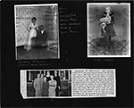Taken at 6117 Guilford where they were married - home of Louie Pearce - Wedding picture - John + Nora Dawson / Helen Dawson / Graduates of Brightwood High School Class of 1891 - Mrs. Helen Lankford - I was named for her.