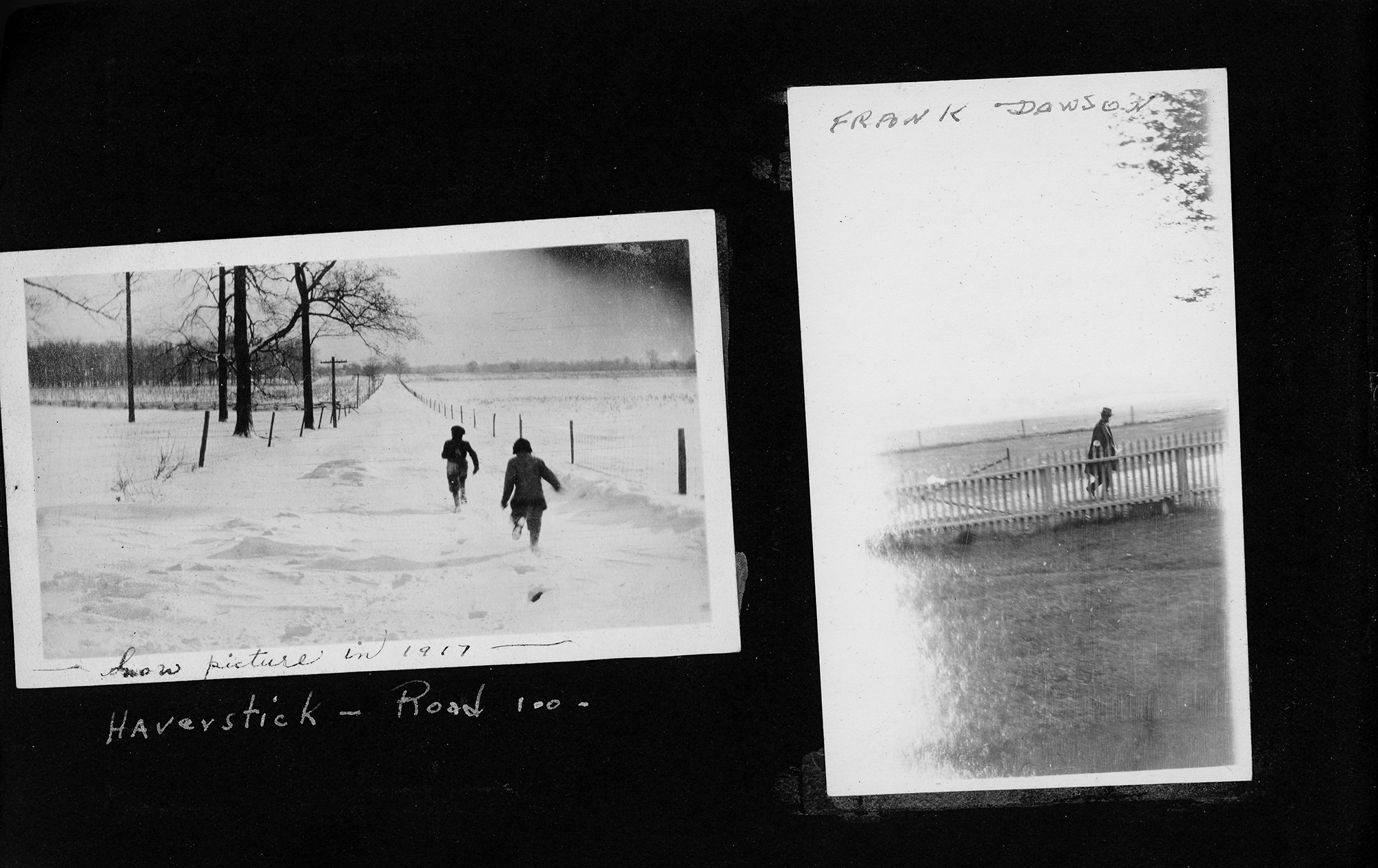 Snow picture in 1917 - Haverstick - Road 100 / Frank Dawson