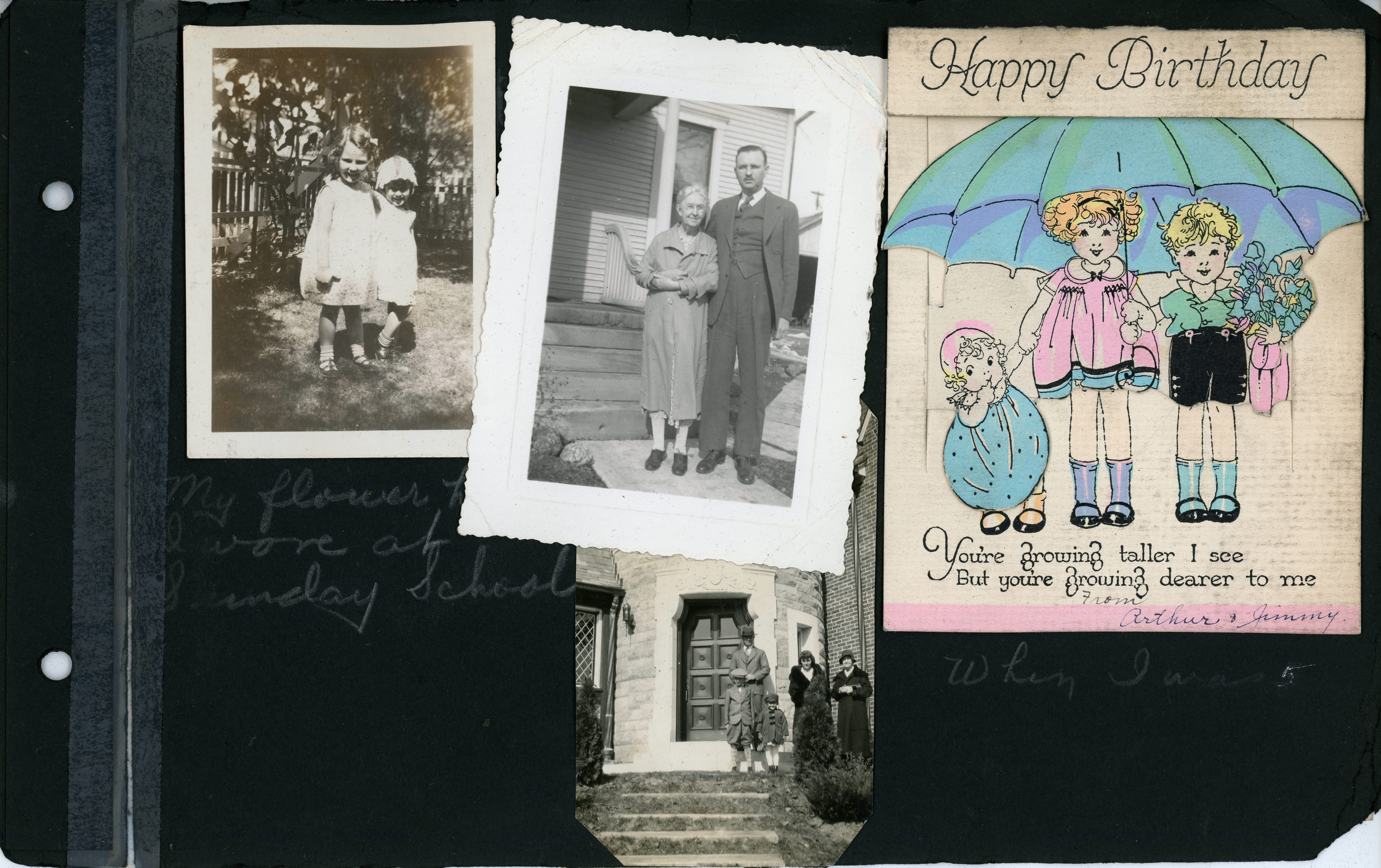 girls. Lida Belle and Joe Smith. Happy Birthday card 