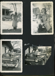 6122 sidewalk - Rosemary and Susan. Driveway - Susan on Daddy's Dodge.