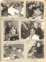 Christmas dinner at Edna and Russell Roberts. Edna, Nora Dawson, Nora Hague, Jo Ellen, Murray, Russell, Rosemary, Lynn, Grandmuzzer, Pop Pop. Edith and Karen