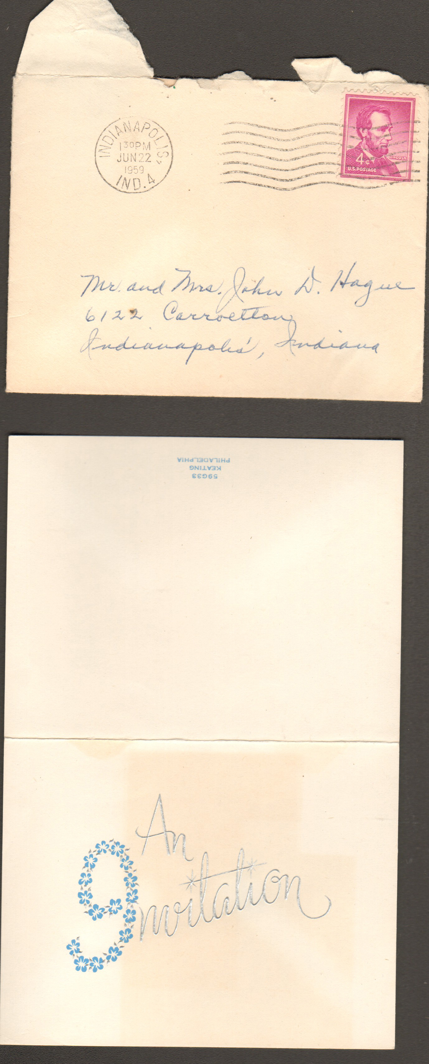 Invitation for Lois Bock open house