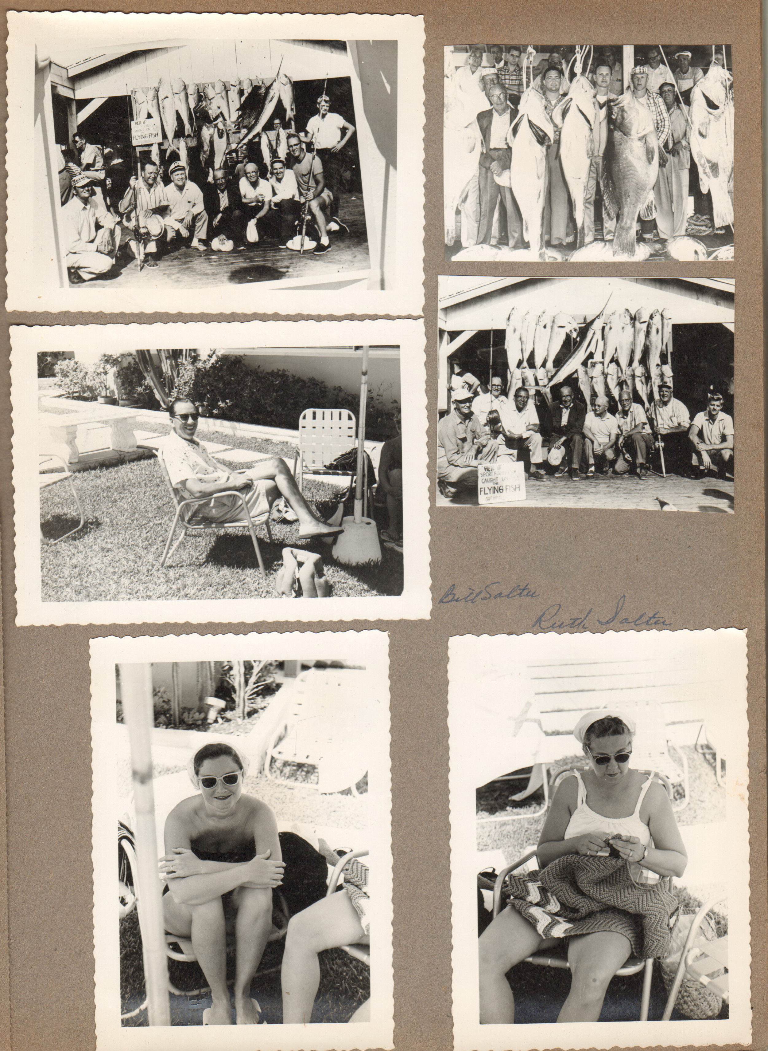 Hollywood Beach Florida - Neptune - Bill Salter, Ruth Salter. Rosemary. Fishing trip group