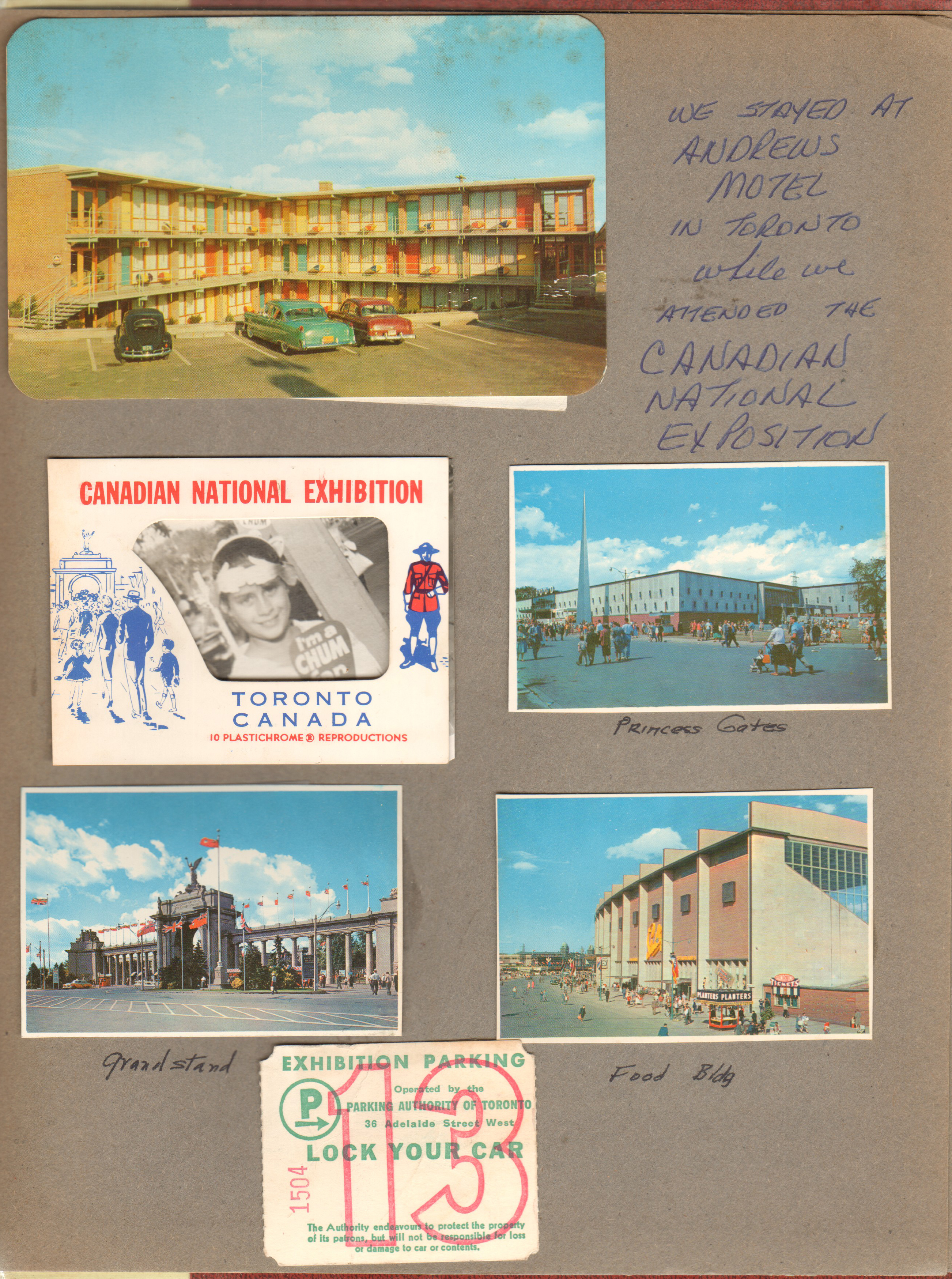 Postcard - Andrews Motel in Toronto. Canadian National Exhibition - Susan