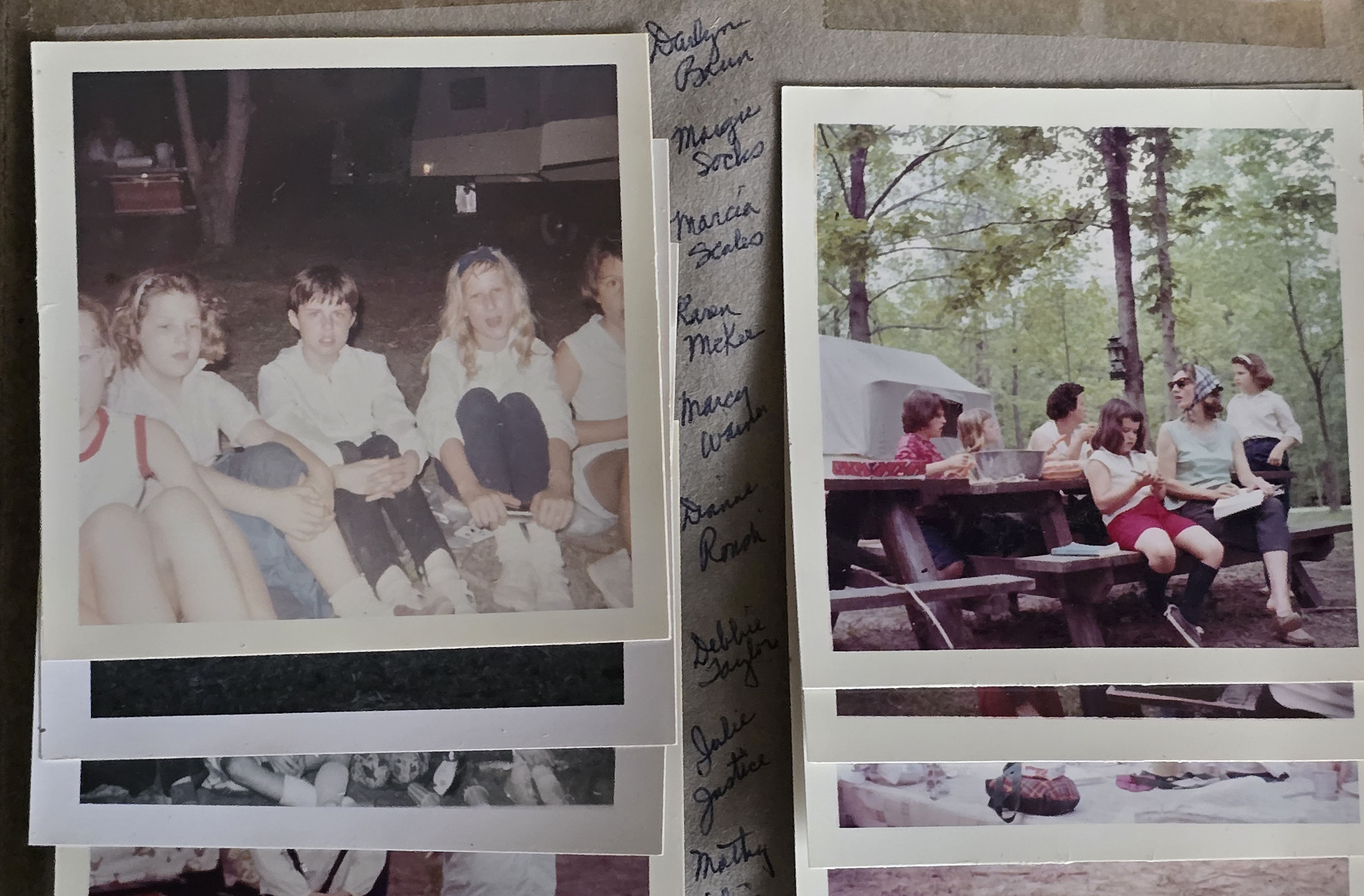 Girl Scouts camping - Gretchen Schultz, Darlyn Baun, Margie Socks, Marcia Scales, Karen McKee, Marcy Warner, Dianne Roush, Debbie Taylor, Julie Justice, Mathy Milling, Jeanne Leffler, Kim West, Barbara Stayton, Charlotte Wilson, Susan Hague, Susan Roush, Teresa Hoopingarner, Carol Henderson, Sheila Stewart, Sally Ayres, Sara Walker, Lou Ann Snodgrass, Debbie Colvin, Marsha Loftiss, Diane Craig, Ann Leffler, Esther Winters, Debbie Hancock, Marilyn Cecil, Debbie Smith.