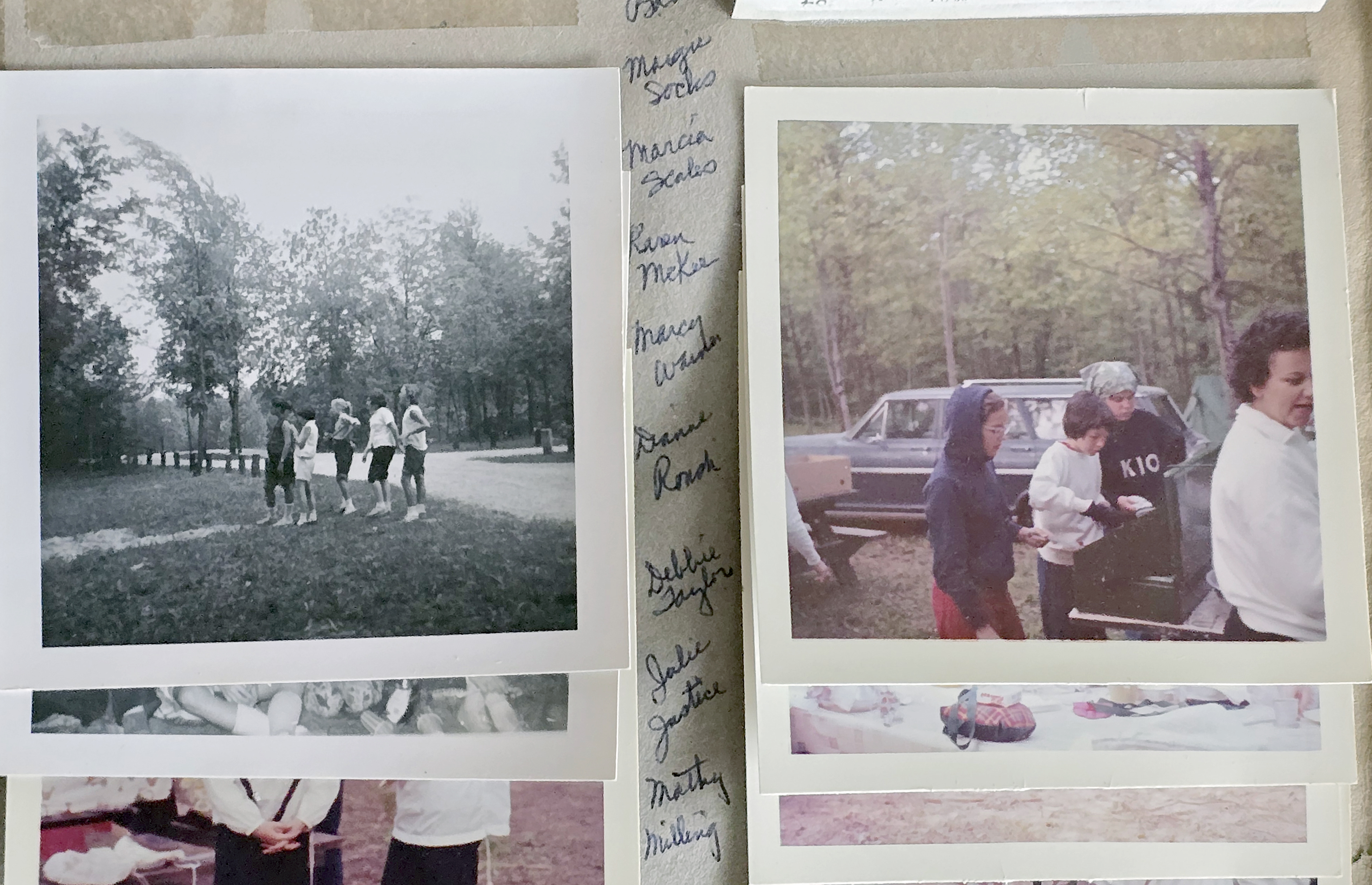 Girl Scouts camping - Gretchen Schultz, Darlyn Baun, Margie Socks, Marcia Scales, Karen McKee, Marcy Warner, Dianne Roush, Debbie Taylor, Julie Justice, Mathy Milling, Jeanne Leffler, Kim West, Barbara Stayton, Charlotte Wilson, Susan Hague, Susan Roush, Teresa Hoopingarner, Carol Henderson, Sheila Stewart, Sally Ayres, Sara Walker, Lou Ann Snodgrass, Debbie Colvin, Marsha Loftiss, Diane Craig, Ann Leffler, Esther Winters, Debbie Hancock, Marilyn Cecil, Debbie Smith.