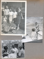 6122 by car and castor beans - Alan, John, Rosemary, Susan, Sara. Draper Reunion - Bedford - Eleanor and Sara. Sara, Warren, Claud. 
