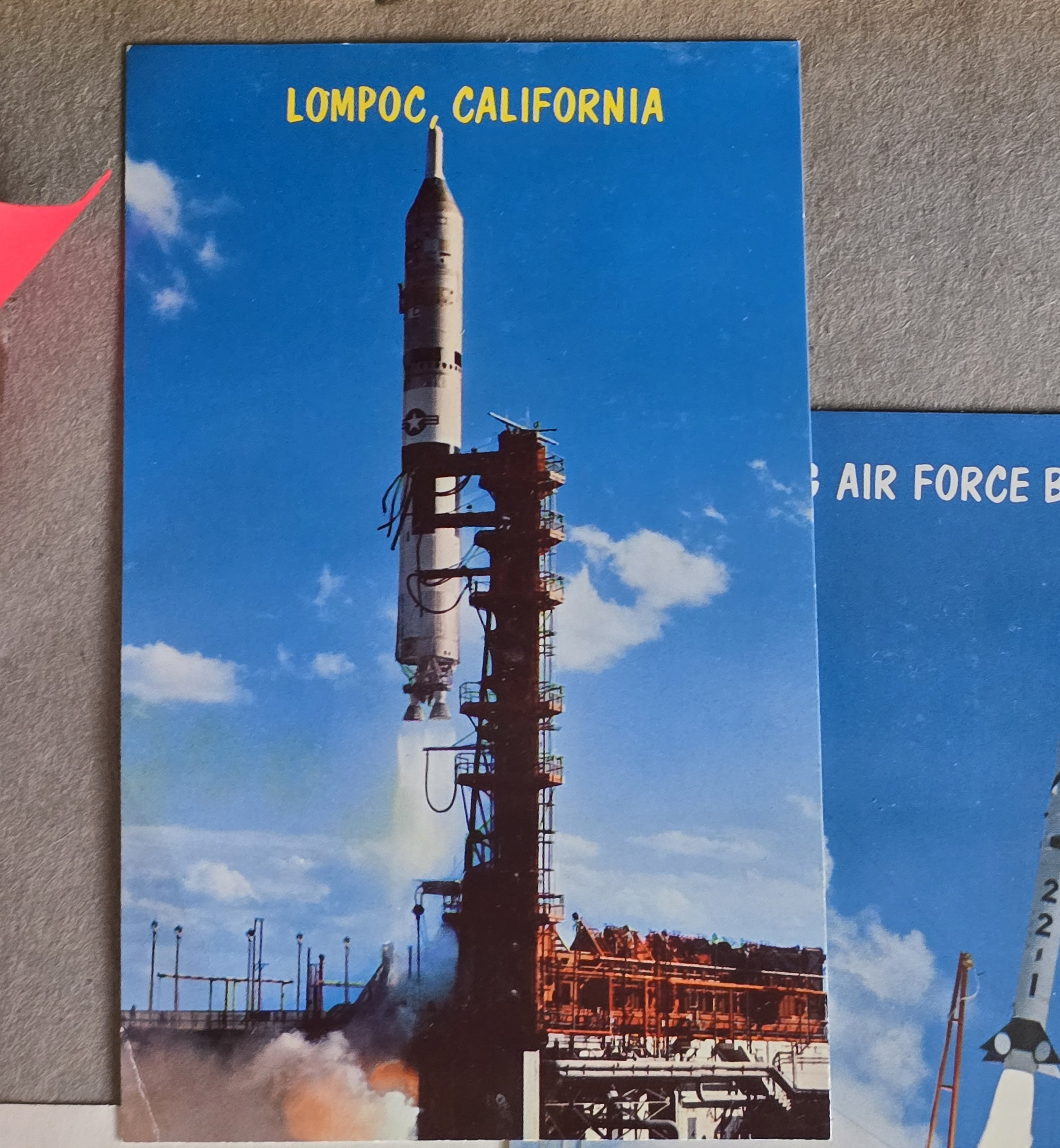 Postcard C16534 - Lompoc, California - missile launch.