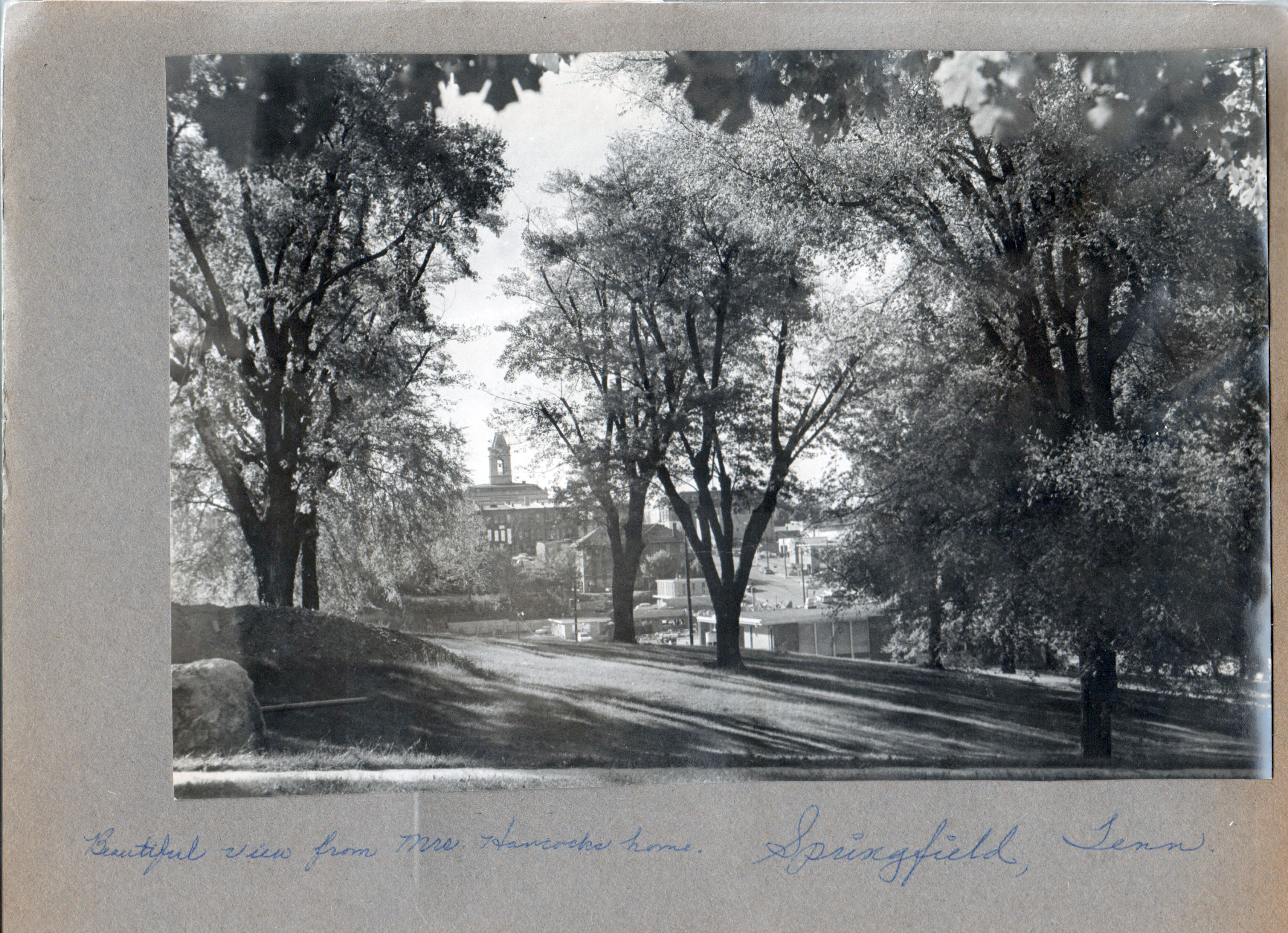 8x10 Beautiful view from Mrs Hancock's home - Springfield, Tenn
