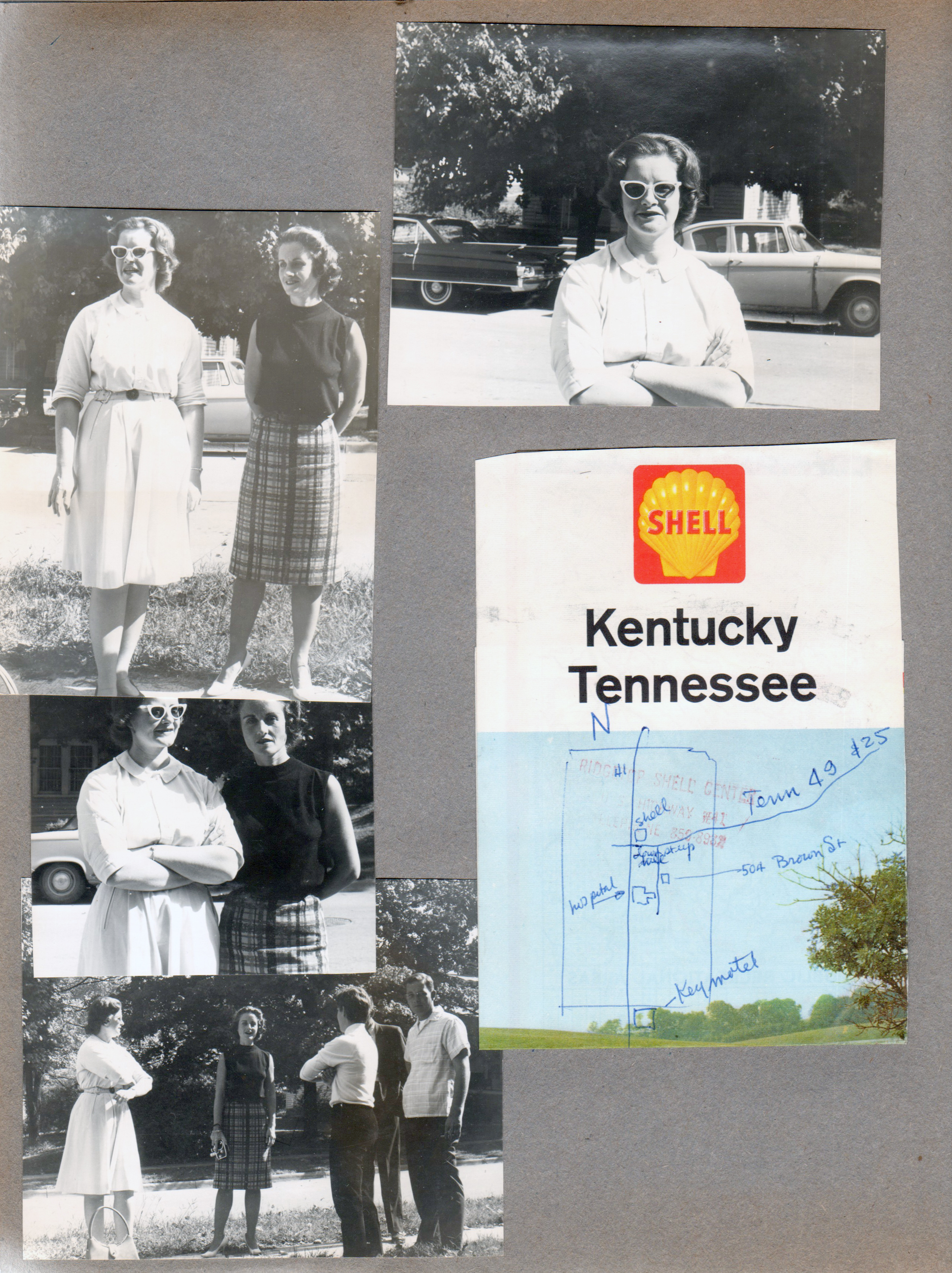 Springfield, Tenn. Sara and Warren's wedding - Helen Morgan and Rosemary Hague. Map of KY Tenn.