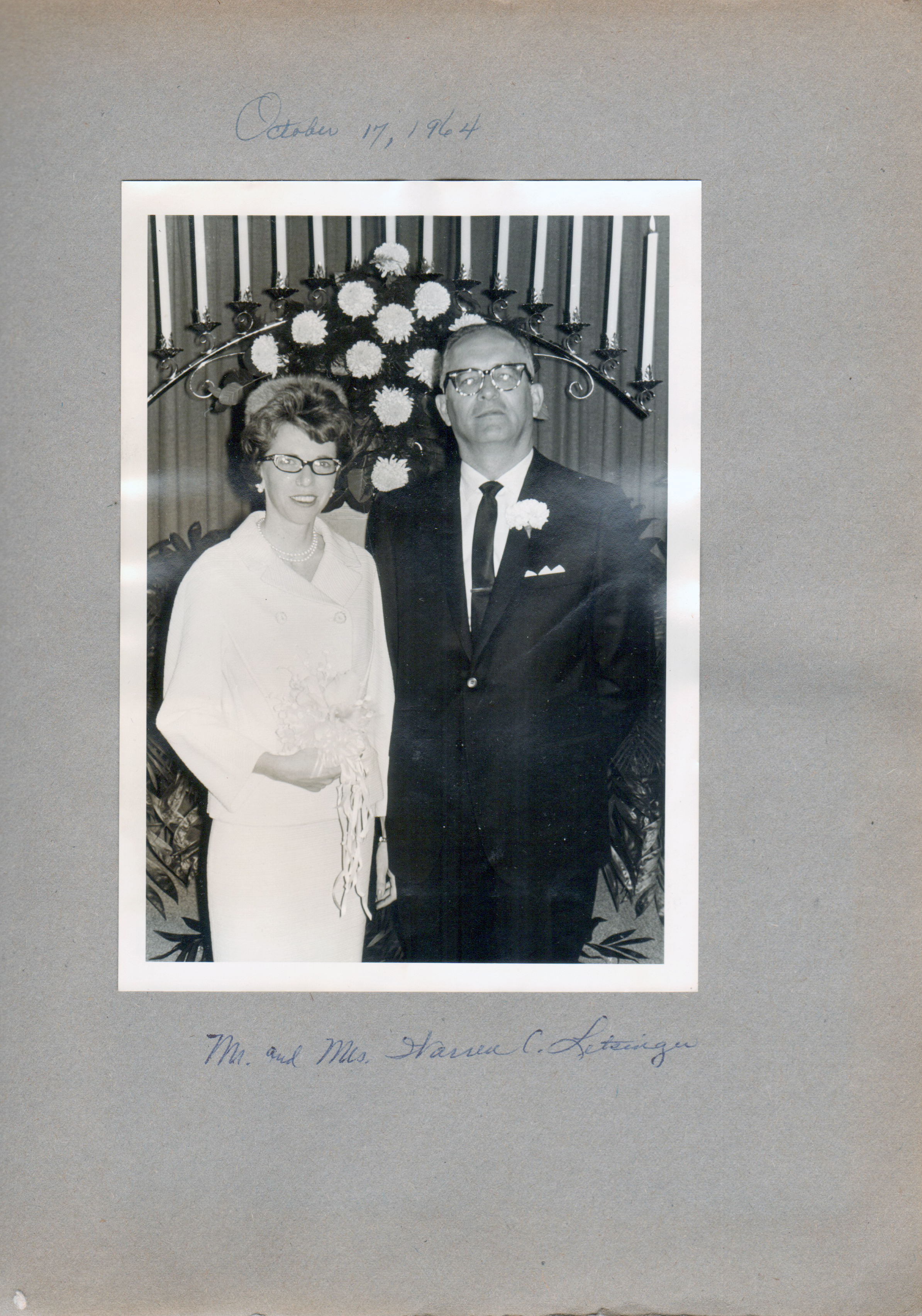 Springfield, Tenn. Sara and Warren's wedding - Mr and Mrs Warren Letsinger at altar
