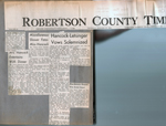 Springfield, Tenn. Sara and Warren's wedding - newspaper clippings