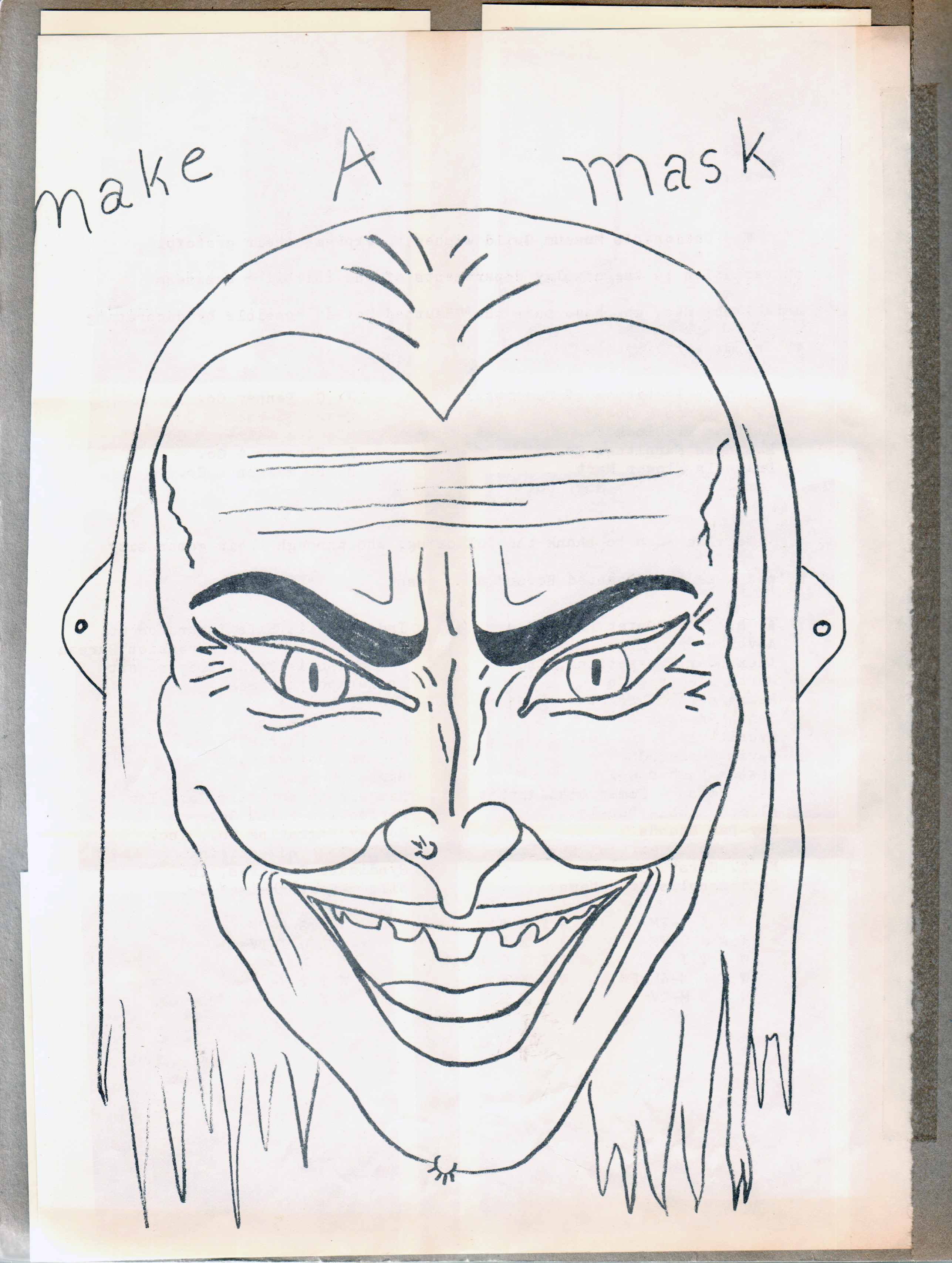 Children's Museum Guild thank you letter for Haunted House - make a mask