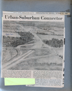 newspaper clipping - Urban-Suburban Connector - new State Road 421 to extend Keystone north.