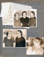 Open House for Edith Spaulding at Russell and Edna Roberts house. Edna, Cac, Edith. Edna and Edith. Murray Bryan and Susan