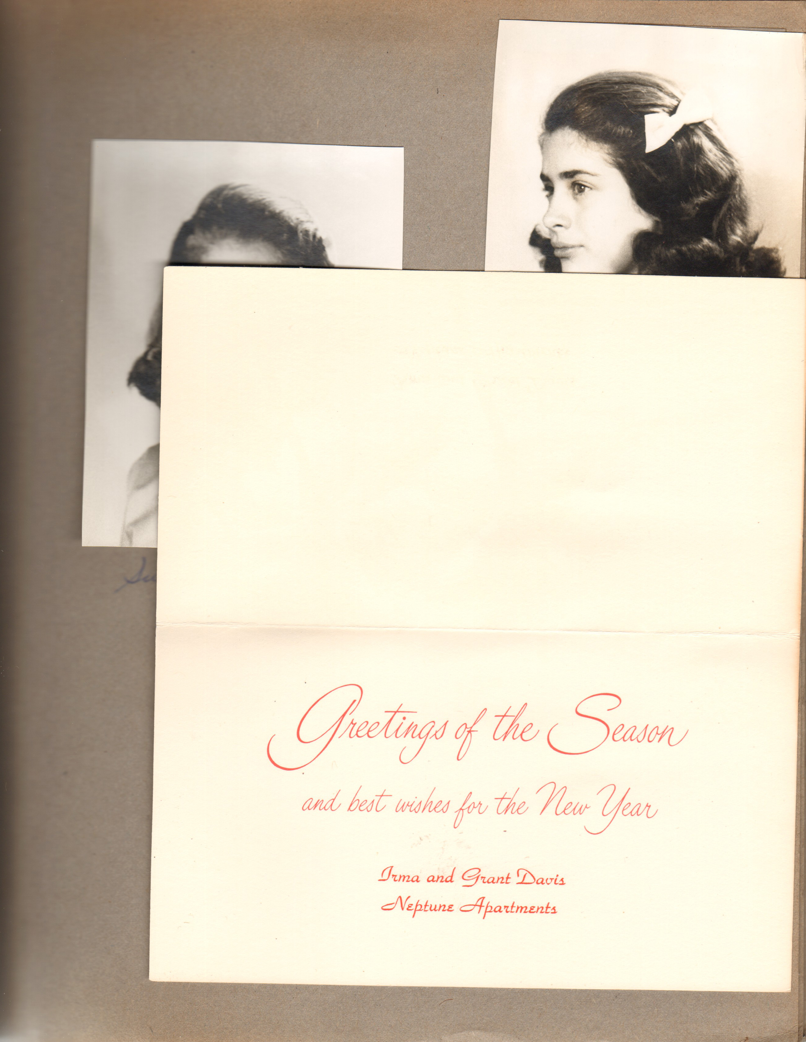 Christmas card - sunrise - from Neptune Apartments Irma and Grant Davis
