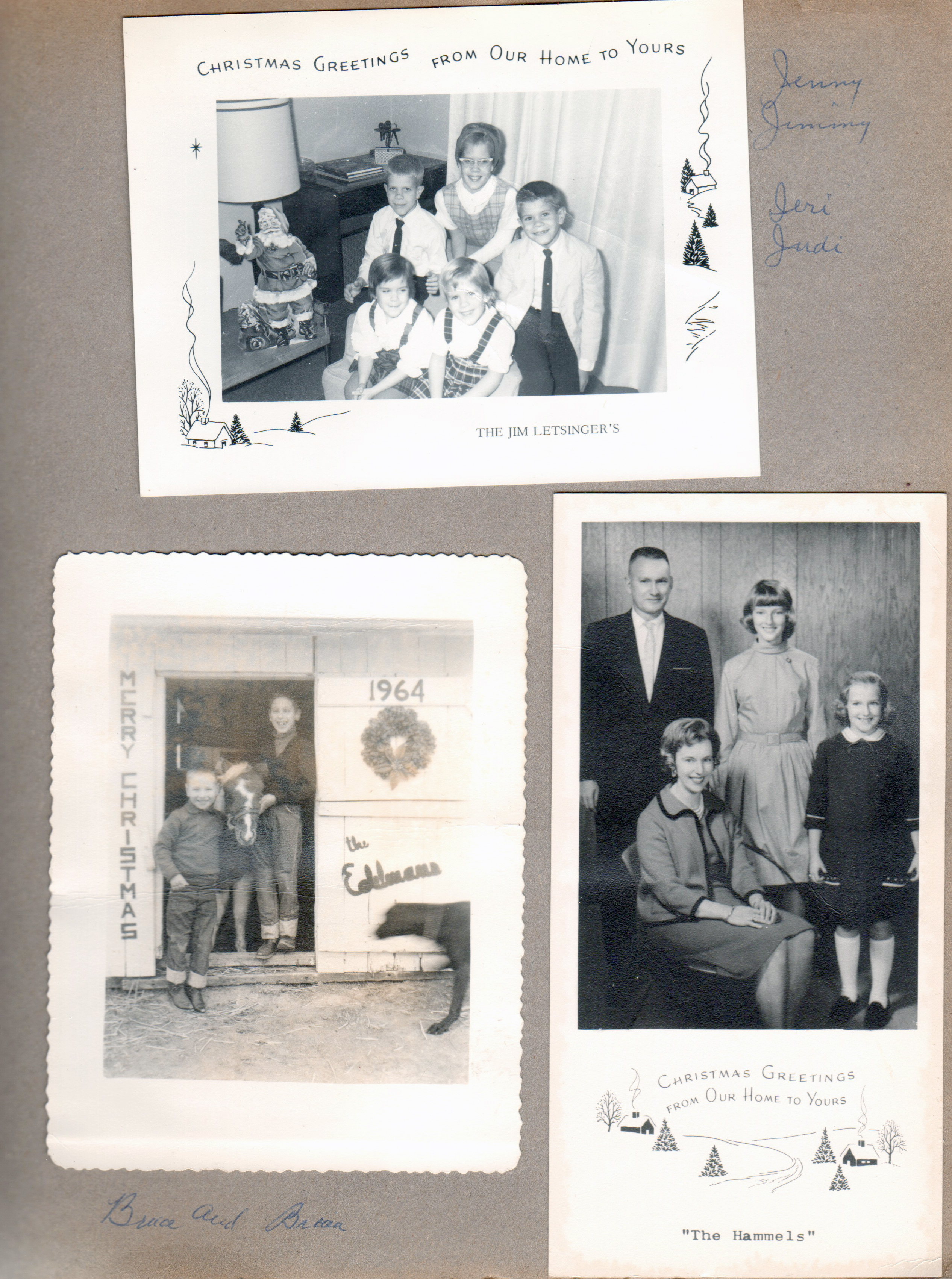 Christmas Cards - The Jim Letsingers. The Edelmans, The Hammels