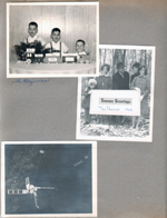 Christmas Cards - The Begemans (Tobert, York and Wade). The Porters. NAVSAT satellite with Santa's sleigh.