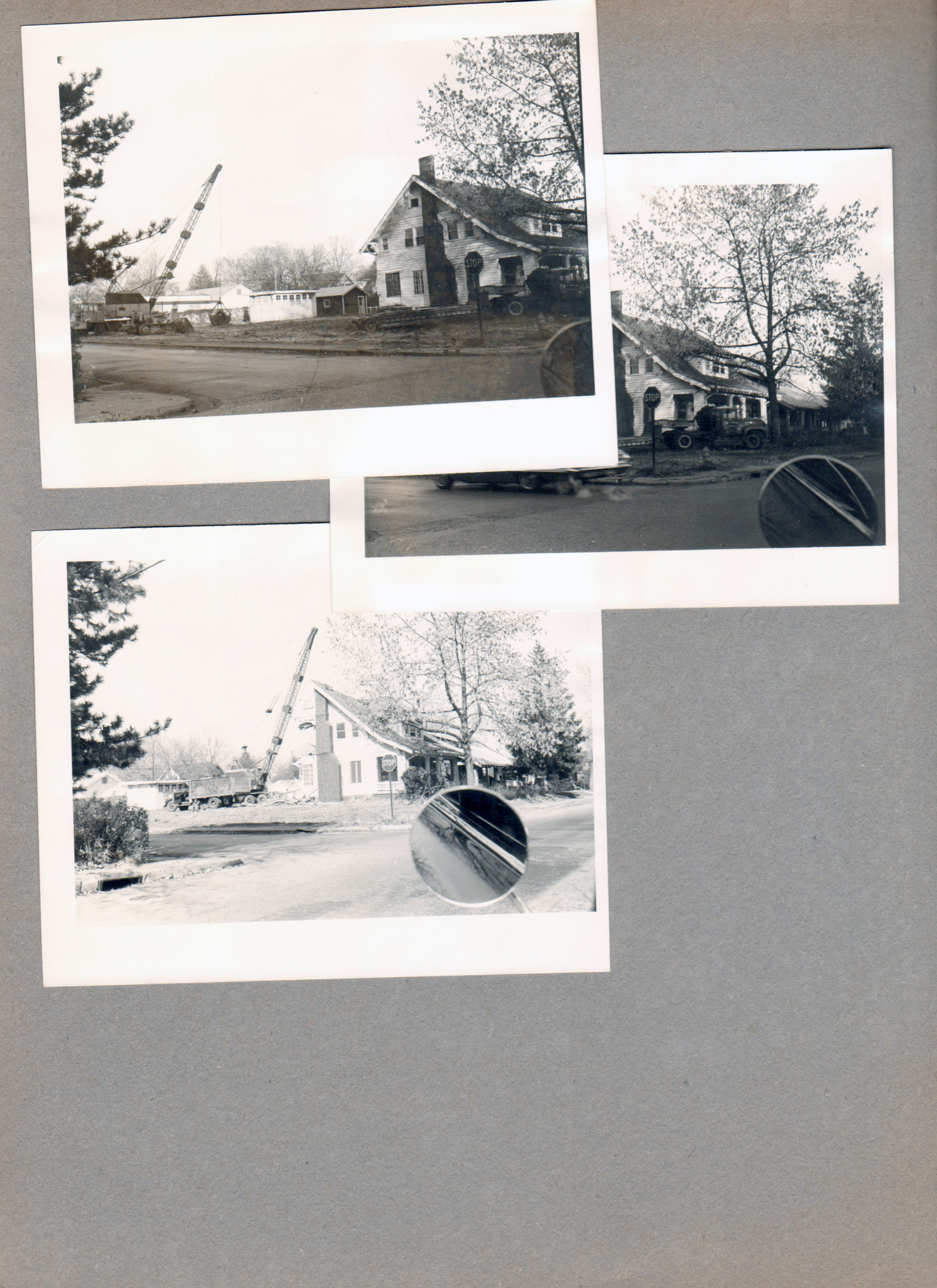 crane at 61st and Carrollton for apartments - razing minister's house at 6108 Rev Otho Blackburn.
