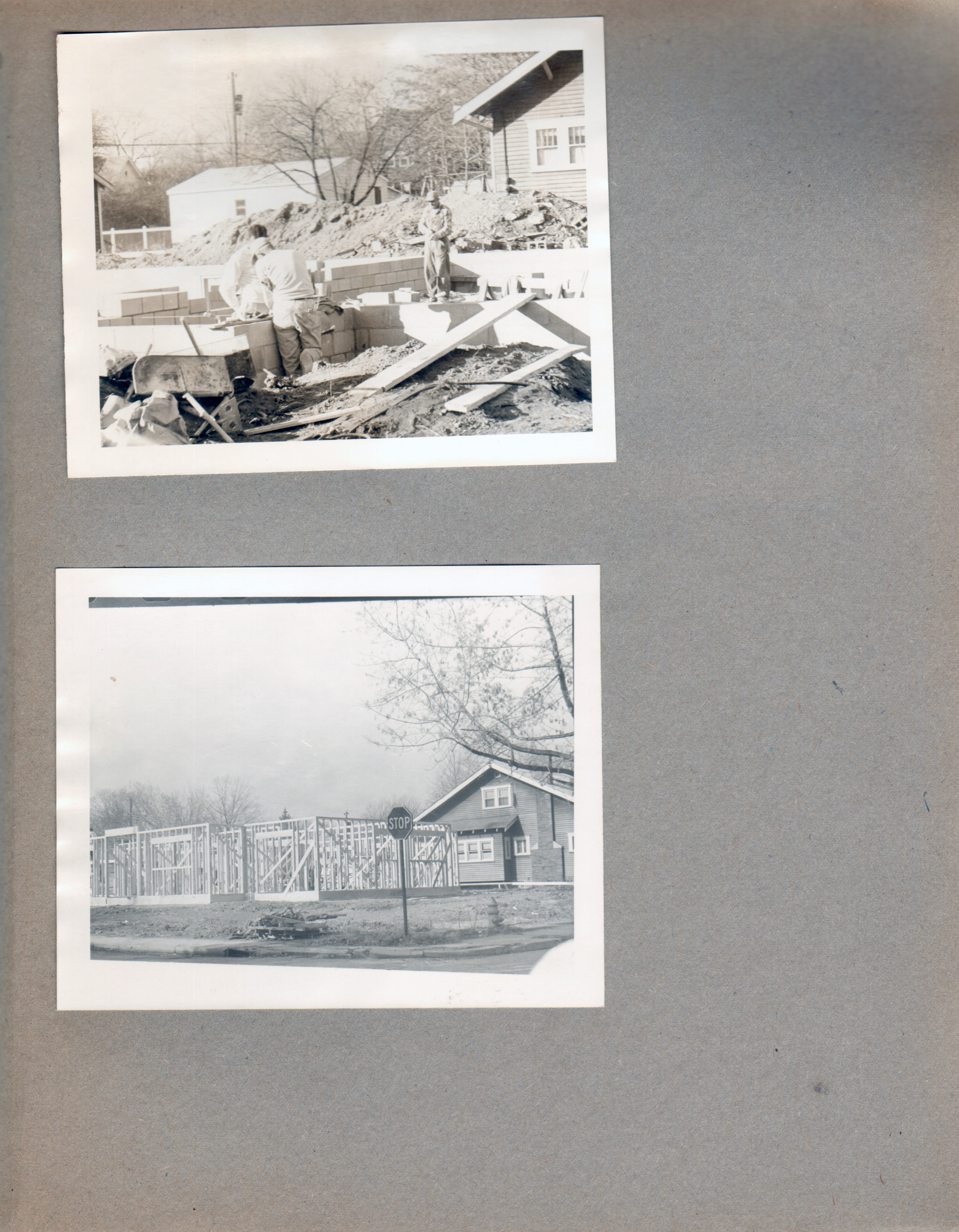 Nov 1964 - crane at 61st and Carrollton for apartments - razing minister's house at 6108 Rev Otho Blackburn